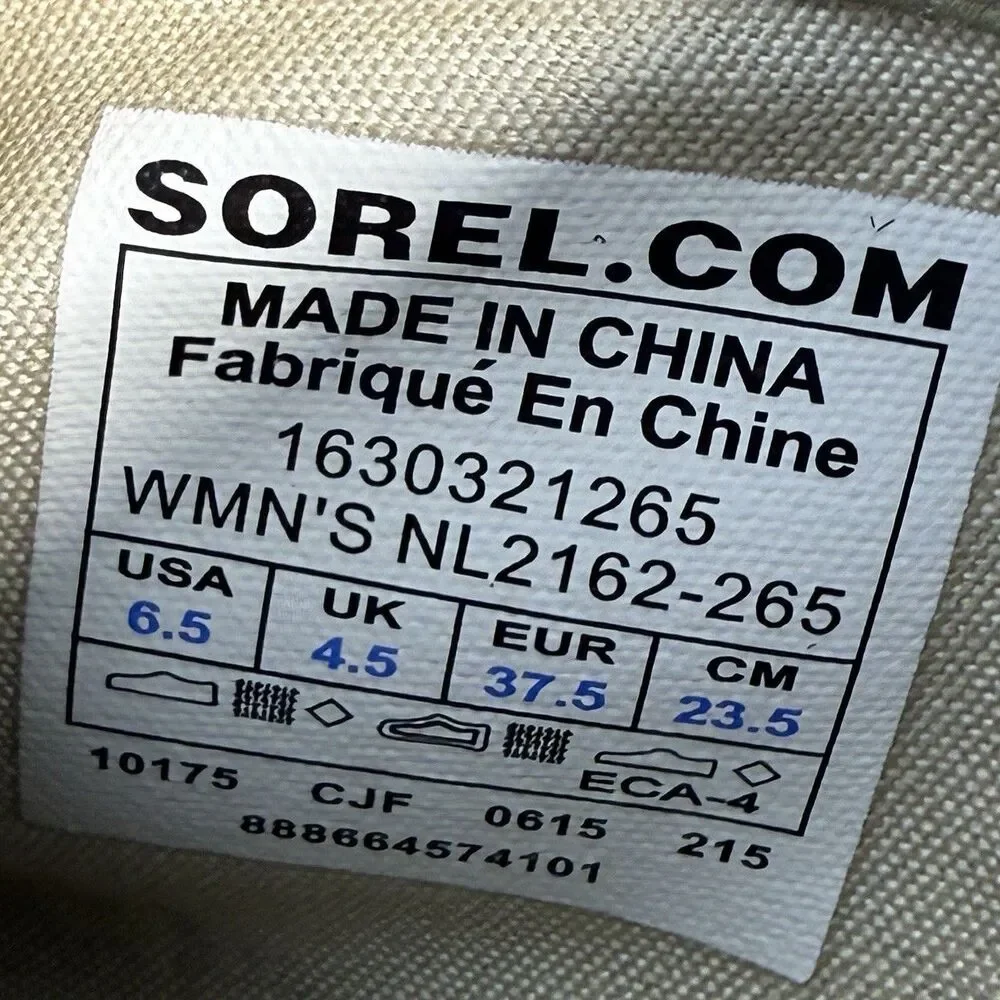 Sorel Womens Chukka Boots 6.5 Beige Canvas Zip Ankle Major Booties NL2162-265
